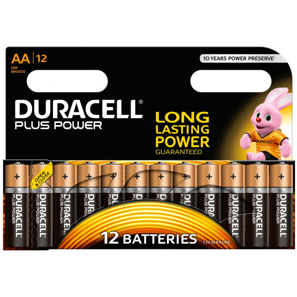 20 piles LR6 AA Duracell Plus Power sous blister