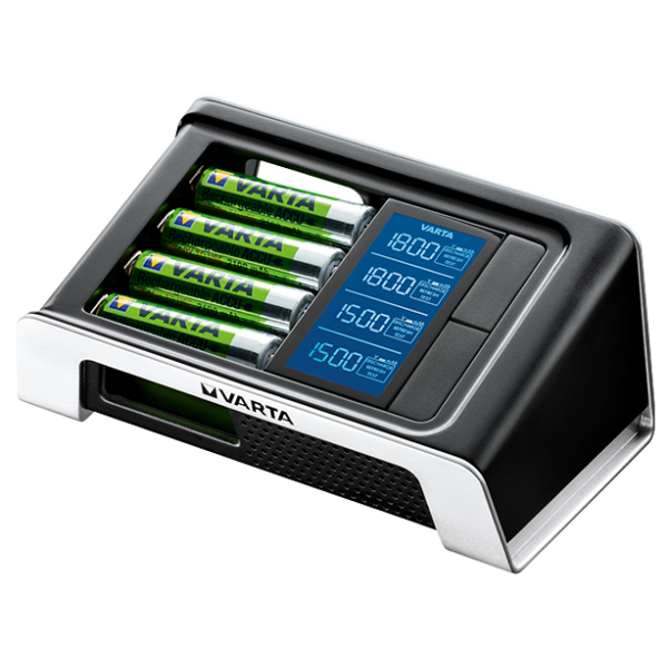 Chargeur de piles rechargeables Varta LCD Ultra Rapide + 4 accu AA