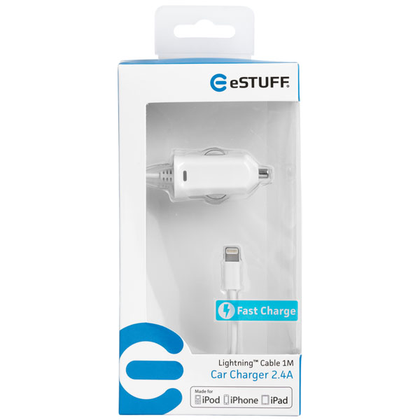 Chargeur allume cigare ligthning 2.4A pour Apple Iphone 5 / 5S