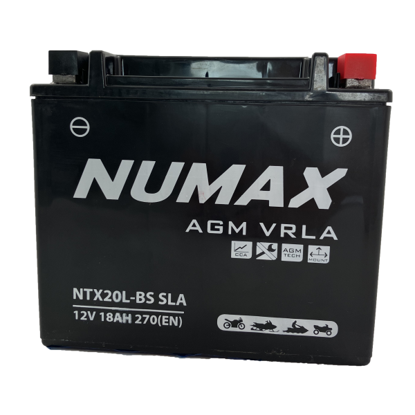 Batterie moto NUMAX NTX20-BS SLA 12V 18Ah 270A Dimensions