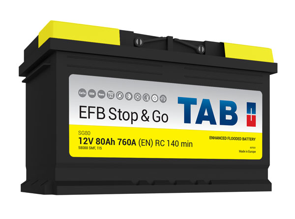 Batterie de démarrage TAB Start&Stop EFB L4 SG80 12V 80Ah 760A