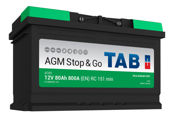 Numax Start Stop AGM Car Battery 12V 80AH 110 / 115