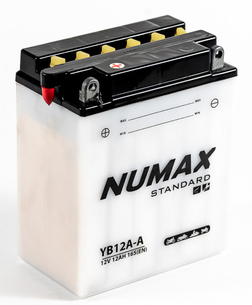Batterie moto Numax Standard YB12A-A 12V 12Ah 150A