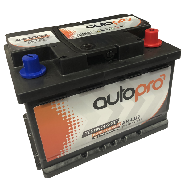 Batterie AUTOPRO 1er prix SMF AR-L2B 60AH 500 AMPS 248x175x175 +D