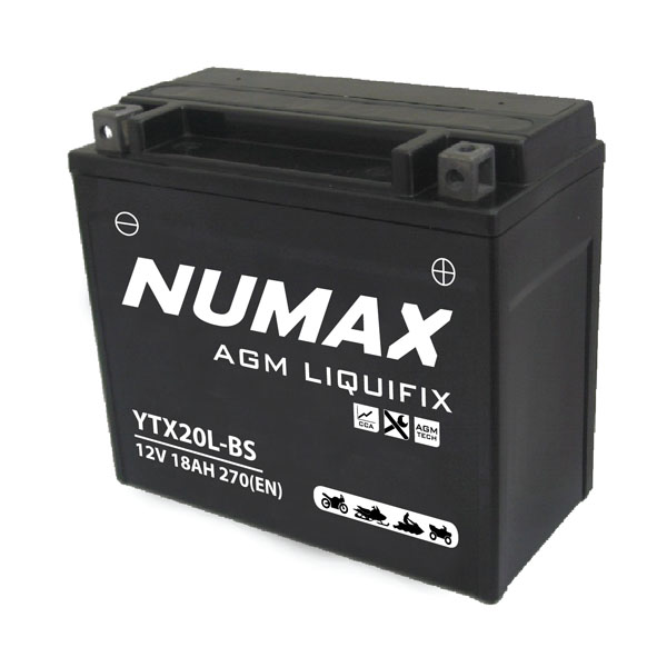 Batterie moto Numax Premium Numax Scellé AGM YTX20L-BS SLA 12V 18Ah 270A