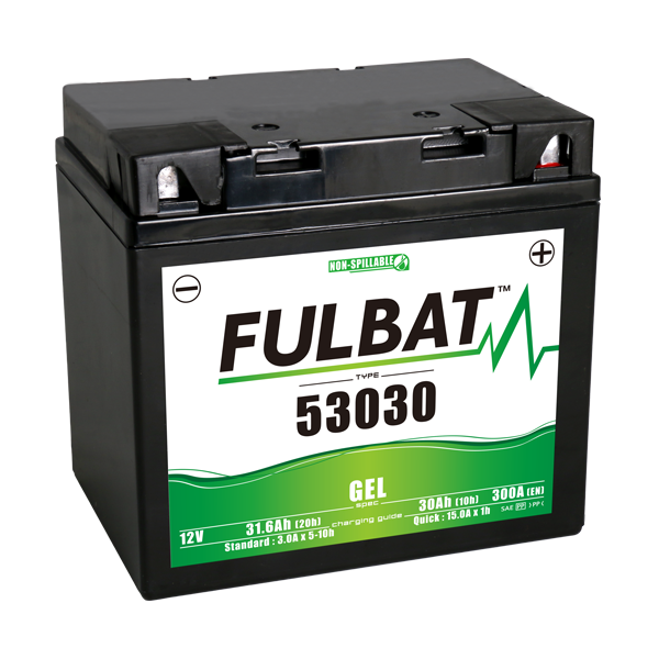 Batterie moto GEL 53030 GEL (F60-N30L-A) /53030 (Y60-N30L-A) FULBAT SLA  Etanche 31.6