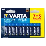 7+3 (gratuites) piles LR06 / LR6 AA VARTA LONG LIFE POWER