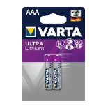 LR3/AAA - PILE LITHIUM VARTA 1.5V BLISTER DE 2