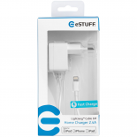 Chargeur secteur ligthning 2.4A pour Apple Iphone 5 / 5S / Ipad 4 / mini et retina
