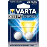 2 piles lithium bouton Varta CR2025