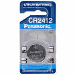 Pile bouton lithium blister CR2412 PANASONIC 3V 100mAh