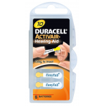 6 piles auditives Duracell 10 / PR70 / ZA10