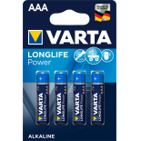 LR03/AAA - VARTA LONG LIFE POWER ALCALINE - BLISTER DE 4