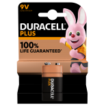 1 pile 6LR61 9V Duracell Plus sous blister