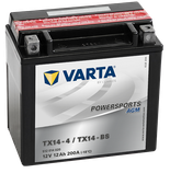 Batterie Quad VARTA  Powersports AGM  TX14-4
TX14-BS - 12V 12Ah 200A