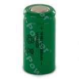 Accu Industriel 2/3 N 1.2V Ni-Mh 600mAh Flat top