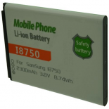 Batterie de téléphone portable pour SAMSUNG I8750 3.7V Li-Ion 2300mAh