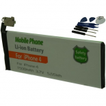 Batterie de tlphone portable pour iPhone 4 3.8V Li-Ion 1500mAh avec outils