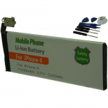 Batterie de téléphone portable pour iPhone 4 3.8V Li-Ion 1500mAh avec outils