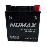 Batterie moto NUMAX NB5L-B SLA 12V 5Ah 65A Dimensions: 120x60x132mm et plus à Droite