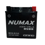 Batterie moto NUMAX NB10L-B2 SLA 12V 11Ah 120A Dimensions: 136x75x141mm et plus  Droite