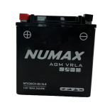 Batterie moto NUMAX NTX20CH-BS SLA 12V 18Ah 250A Dimensions: 150x87x161mm et plus  Gauche