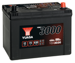 Batterie Yuasa YBX3030 conventionnelles standard 12 V 72 AH 630 AMPS L 258 l 174 H 225