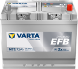 Batterie Auto VARTA Dynamic EFB N72 - 12V 72AH 760A - Start-Stop