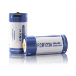 Batterie lithium-ion RCR123A 3V 860mAh rechargeable via micro USB