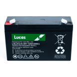 Batterie Plomb Etanche Stationnaire Lucas VRLA AGM  LSLA12-6 6V 12Ah.