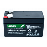 Batterie Plomb Etanche Stationnaire Lucas VRLA AGM  LSLA1.2-12 12V 1.2Ah.