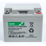 Batterie Plomb tanche Stationnaire et Cyclage Lucas VRLA AGM  LSLC50-12 12V 50Ah.