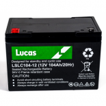 Batterie Plomb Etanche Stationnaire et Cyclage Lucas VRLA AGM  LSLC104-12 12V 104Ah.