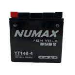 Batterie moto Numax Premium AGM  YT14B-4  12V 12Ah 210A