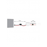 Kit Unicable 1.6. Connexion panneau ( rgulateur + rgulateur batterie + passe-toit tanche)