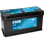 BATTERIE EXIDE AGM L6 12V 105AH 950A 392X175X190 +D EK1050