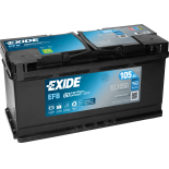 BATTERIE EXIDE EFB L6 12V 105AH 950A 392X175X190 +D EL1050