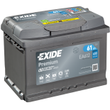 BATTERIE EXIDE PREMIUM LB2 12V 61AH 600A 242X175X175 +D EA612