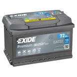 BATTERIE EXIDE PREMIUM LB3 12V 72AH 720A 278X175X175 +D EA722