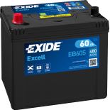 BATTERIE EXIDE EXCELL D23 12V 60AH 480A 230X173X222 +G EB605