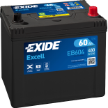 BATTERIE EXIDE EXCELL D23 12V 60AH 480A 230X173X222 +D EB604
