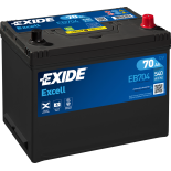 BATTERIE EXIDE EXCELL D26 12V 70AH 540A 270X173X222 +D EB704