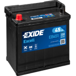 BATTERIE EXIDE EXCELL E2 12V 45AH 330A 220X135X225 +G EB451