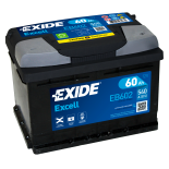 BATTERIE EXIDE EXCELL LB2 12V 60AH 540A 242X175X175 +D EB602