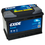 BATTERIE EXIDE EXCELL L3 12V 74AH 680A 278X175X190 +G EB741