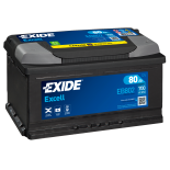 BATTERIE EXIDE EXCELL LB4 12V 80AH 700A 315X175X175 +D EB802