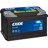 BATTERIE EXIDE EXCELL L4 12V 80AH 640A 315X175X190 +D EB800