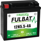 Batterie Fulbat GEL SLA 12N5.5-4A GEL 12V 5.5AH 70 AMPS  135x60x130  + Gauche