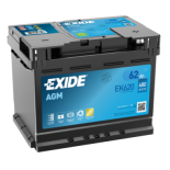 Batterie Exide EK620 AGM L2 12V 62Ah 680A (242x175x190mm) +D