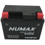 Batterie moto Numax Scell AGM   YB4L-B  SLA  12V 4Ah 45A